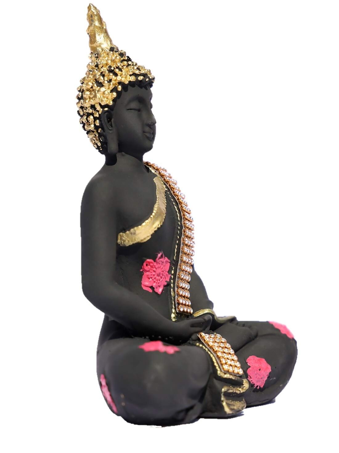 Shri Balaji Enterprises Polyresin Sitting Lord Buddha Idol - Grab2buy