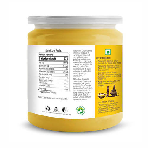 Nature Land Organics Desi Cow Ghee | Natural Desi Cow Ghee | Healthy & Organic Ghee From Cow's Milk 