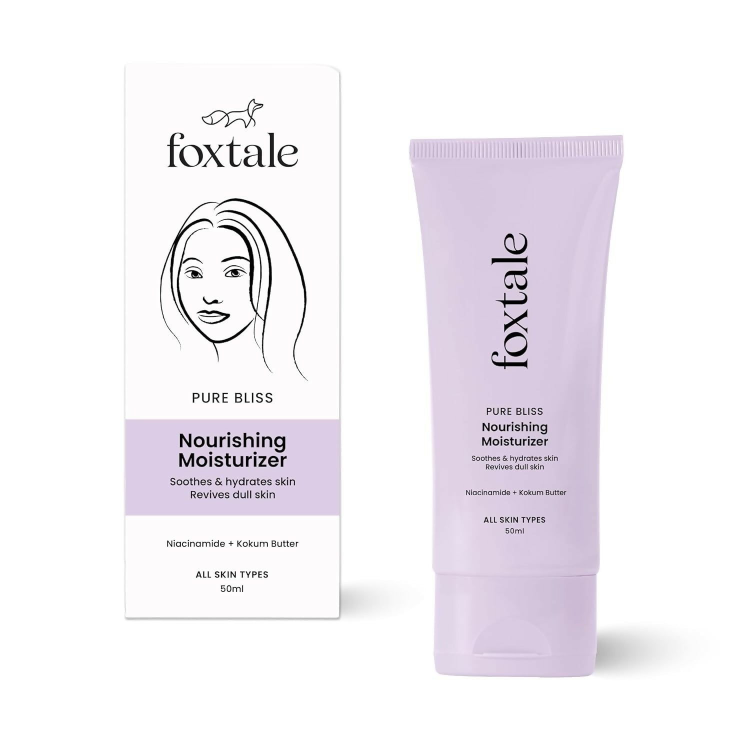 Foxtale Nourishing Face Moisturizer With Niacinamide For 24 Hr Hydration & Lightweight | Grab2Buy