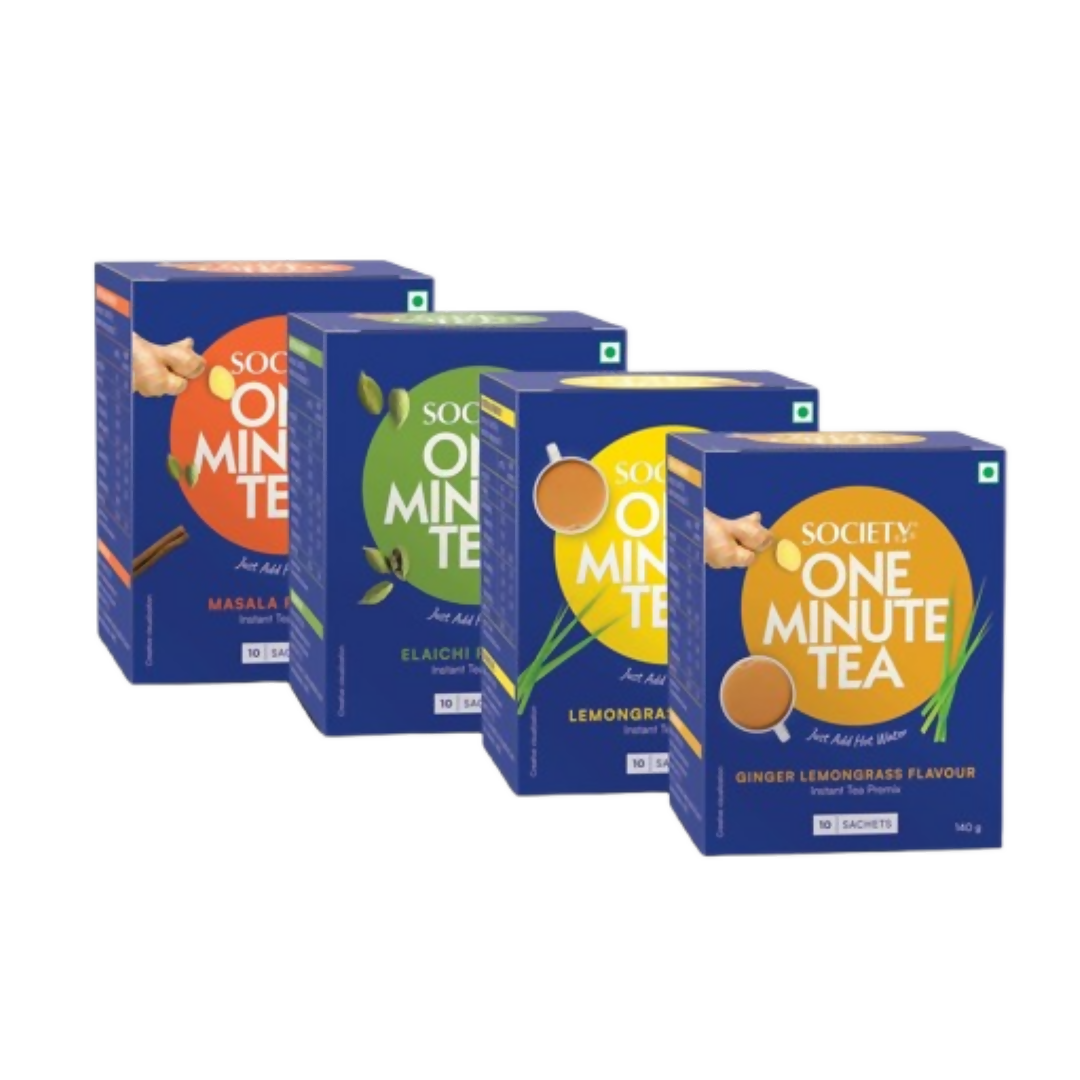 Society OMT Masala & Elaichi & Lemongrass & Ginger Lemon Grass Tea Combo 