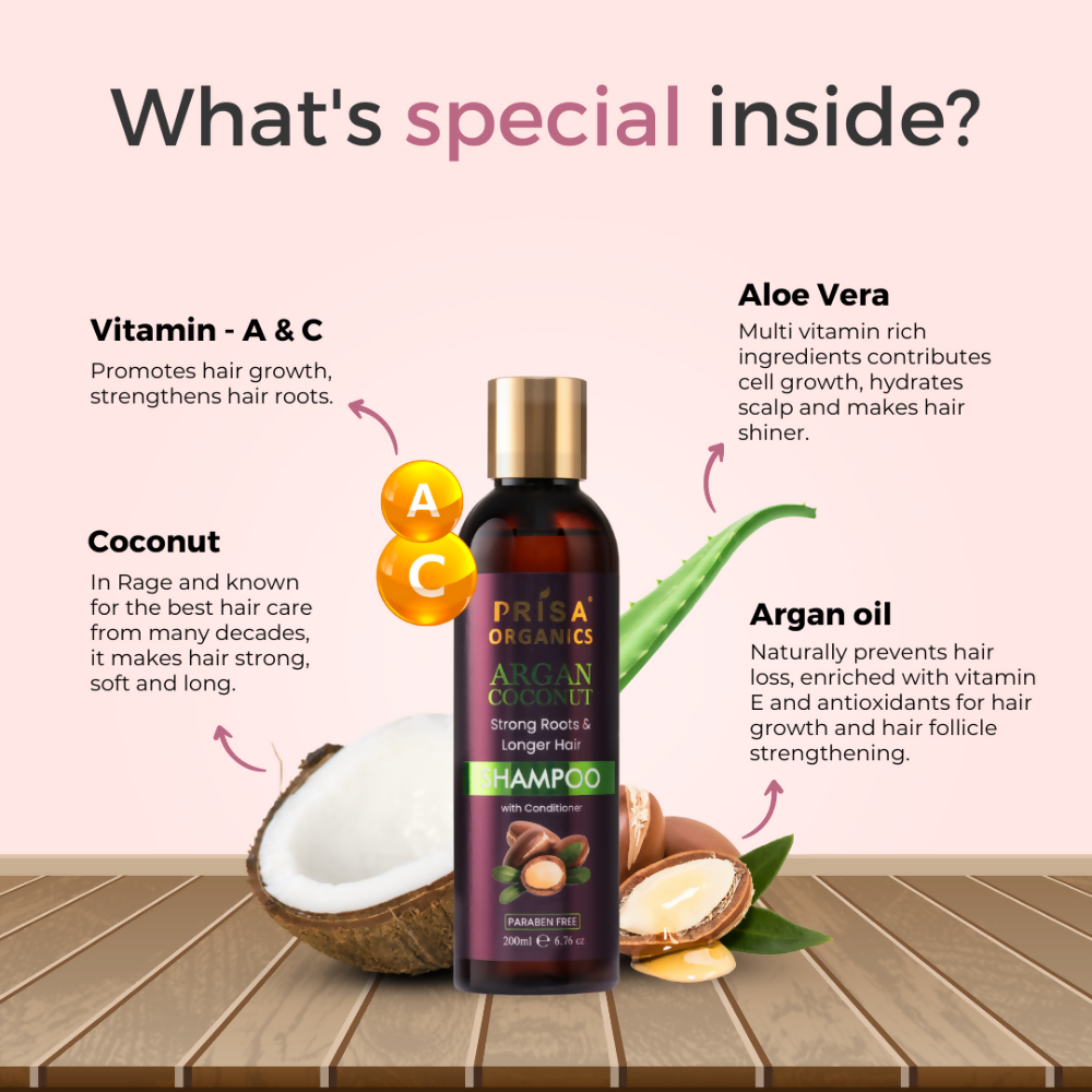 Prisa Organics Argan & Coconut Shampoo 