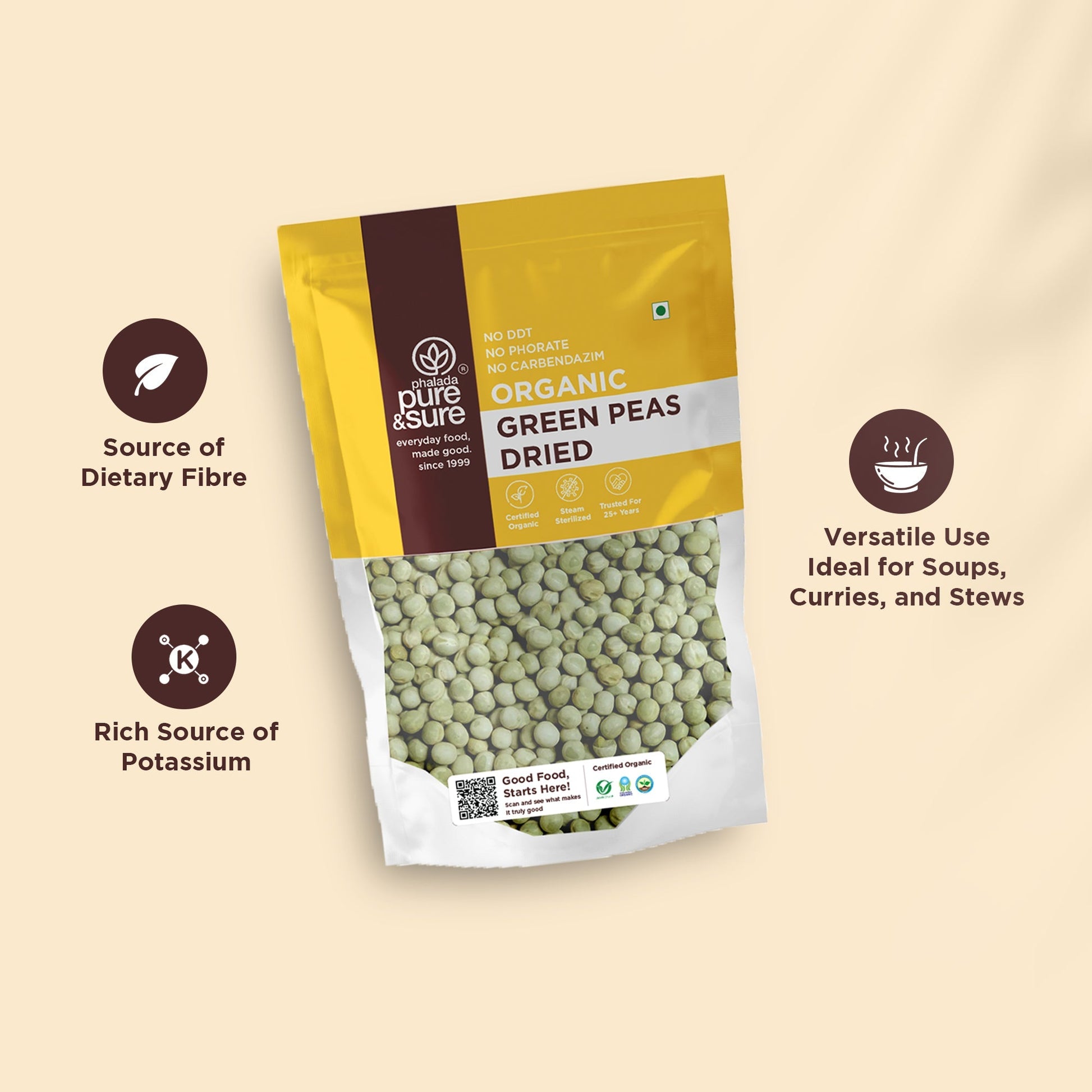 Pure & Sure Organic Green Peas Dried