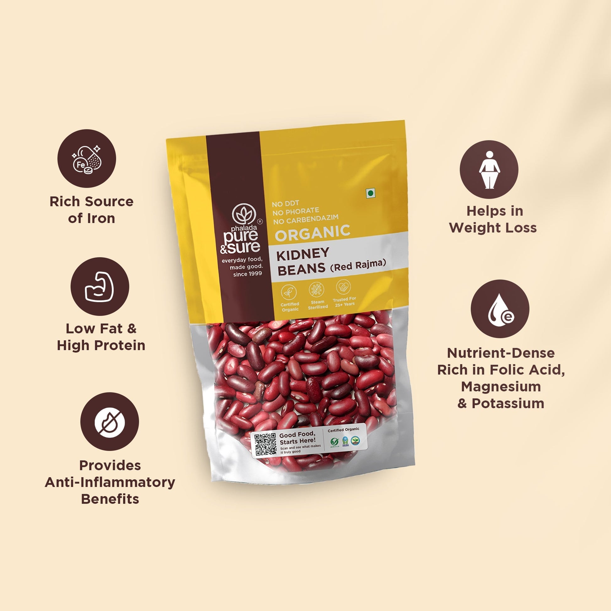 Pure & Sure Organic Kidney Beans / Rajma