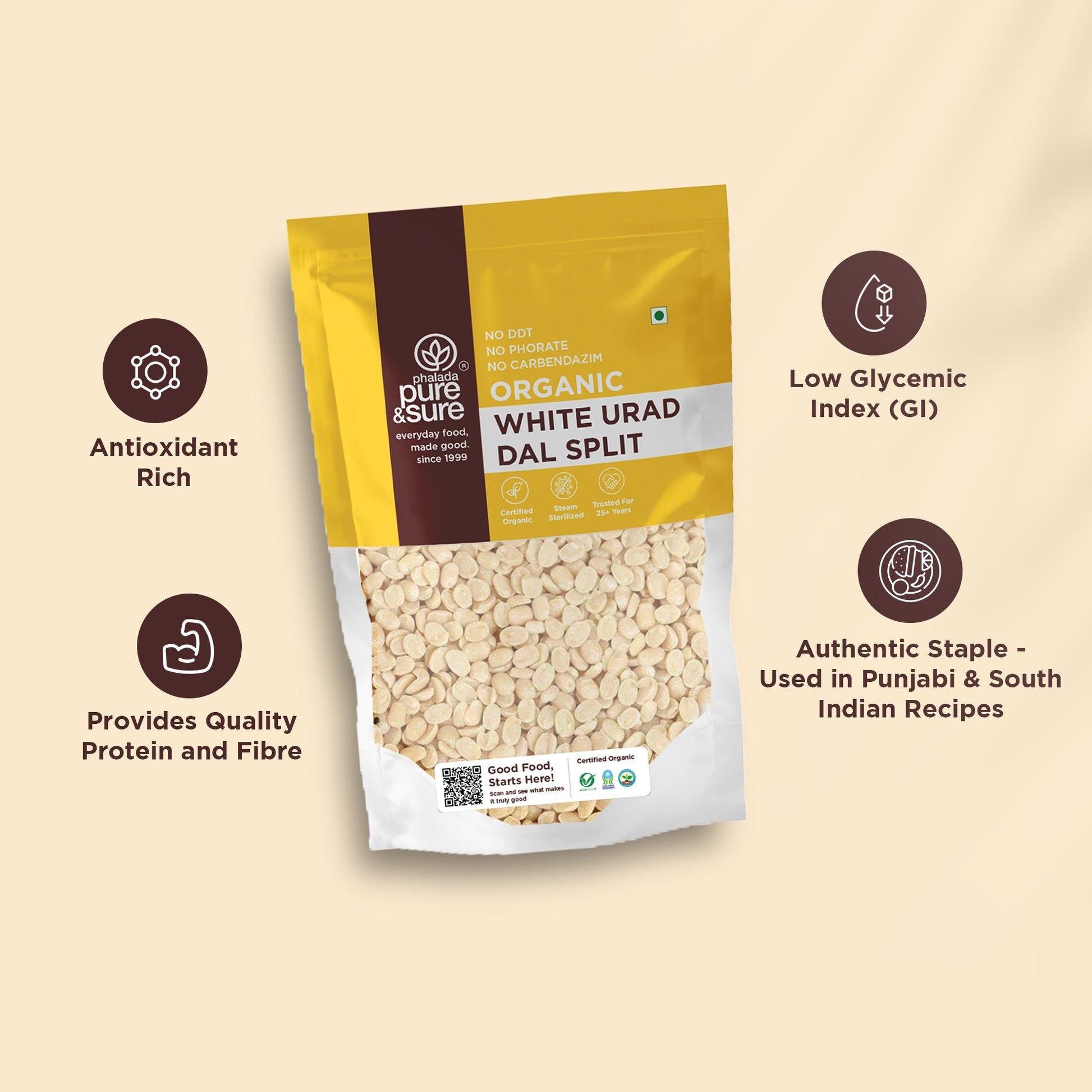 Pure & Sure Organic White Urad Dal Split