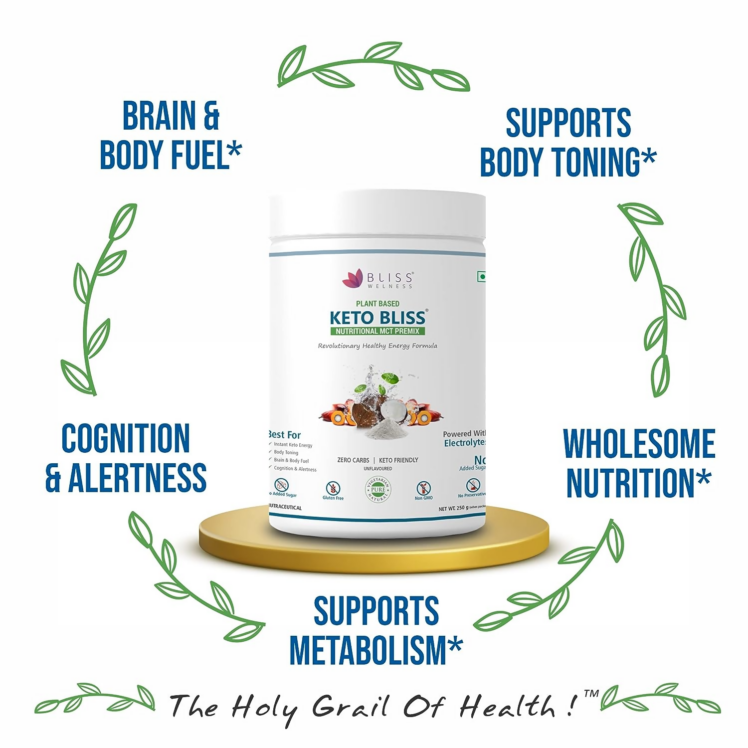 Bliss Welness Keto Bliss MCT Oil Powder Premix 