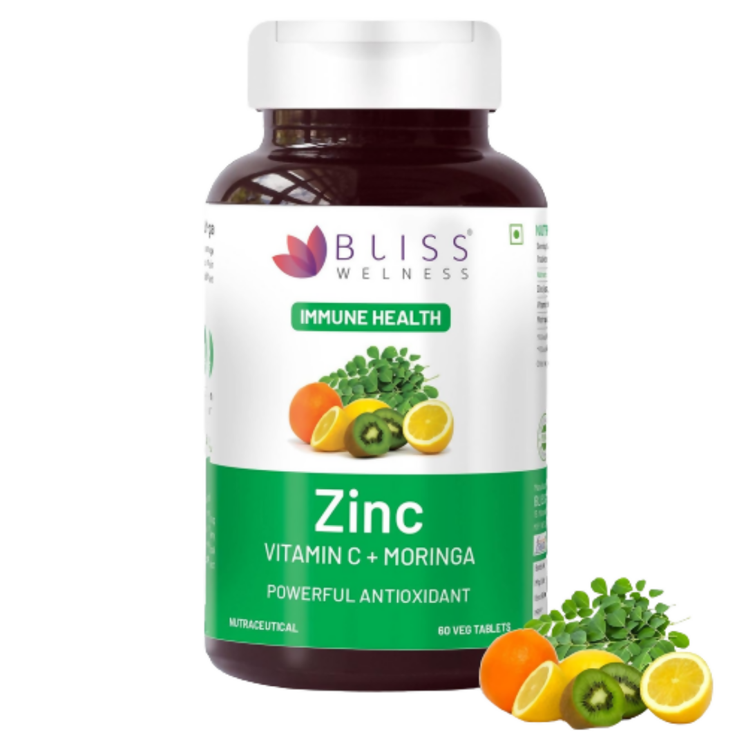Bliss Welness Zinc Vitamin C+ Moringa Tablets - Grab2buy