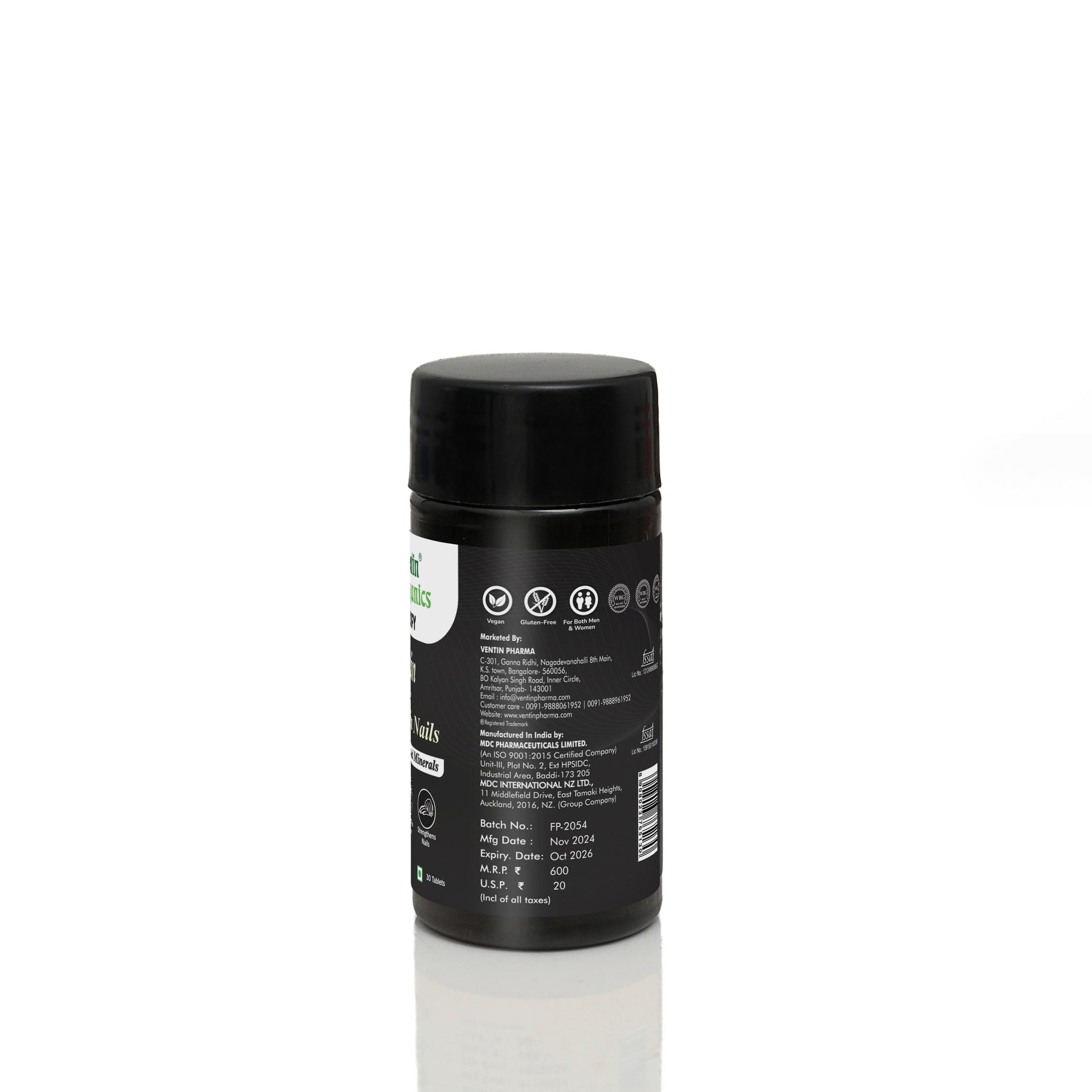 Ventin Organics Glossify Biotin Hair, Skin & Nails Tablets  Grab2Buy Ventin Organics Grab2Buy