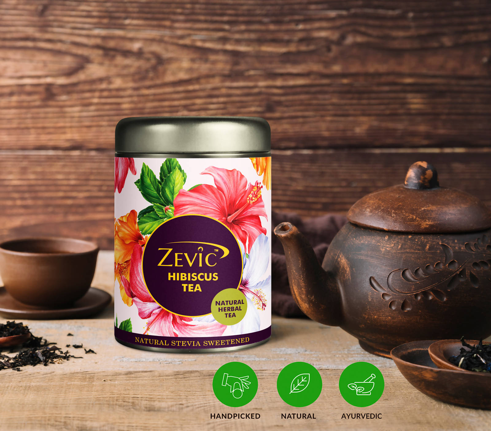Zevic Premium Hibiscus Flowers Herbal Green Tea  Grab2Buy Zevic Grab2Buy