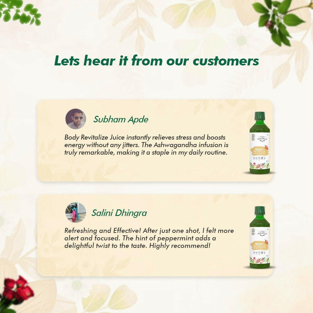 Farm Naturelle Body Revitalizer Juice - Ayurvedic Formula for Energy and Vitality 