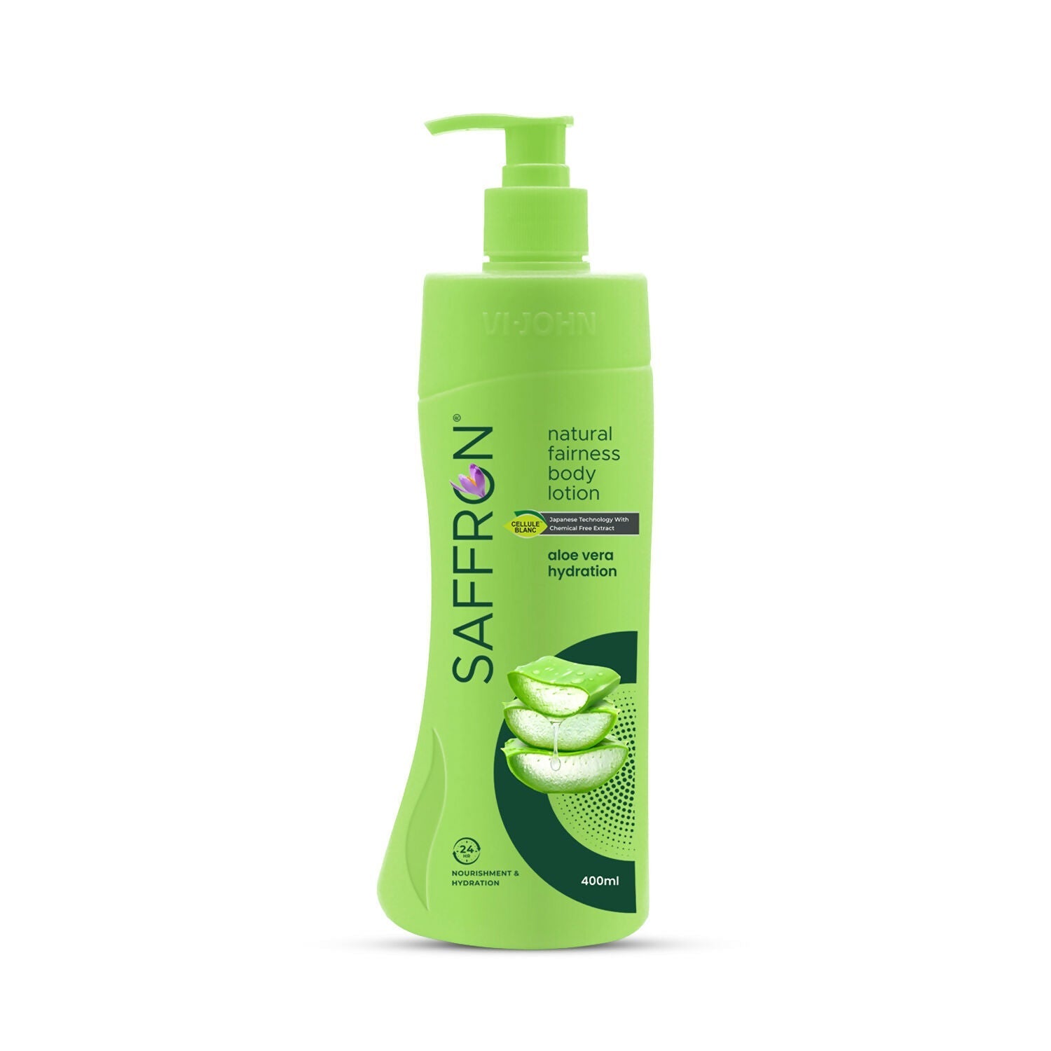 VI-JOHN Saffron Natural Fairness Body Lotion Aloe Vera Hydration For All Skin Types  Grab2Buy VI-JOHN Grab2Buy
