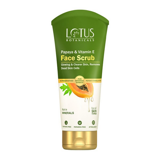 Lotus Botanicals Papaya & Vitamin E Face Scrub | Swadesiicart