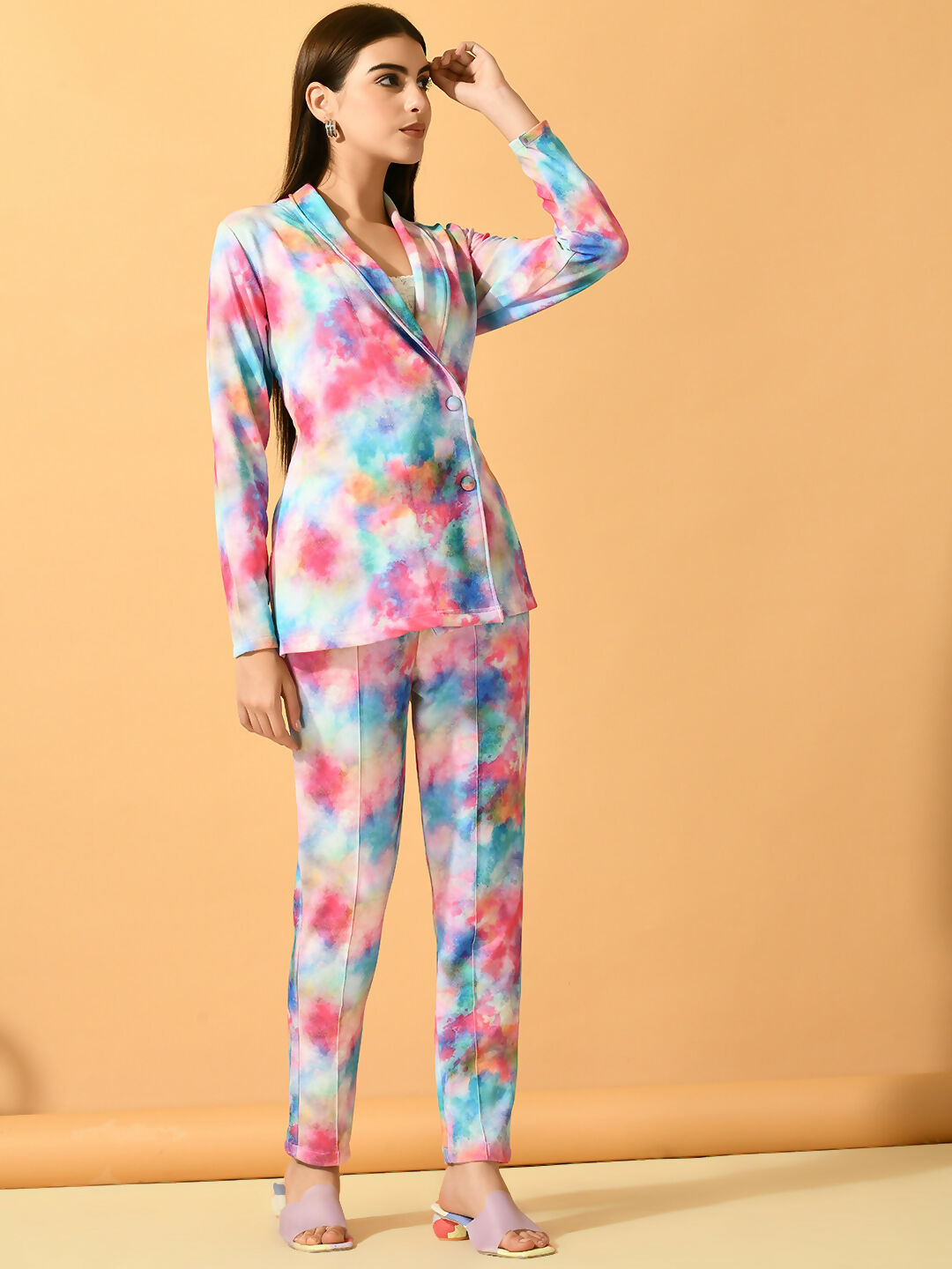 Myshka Women's Multi Printed Ombre Jacket