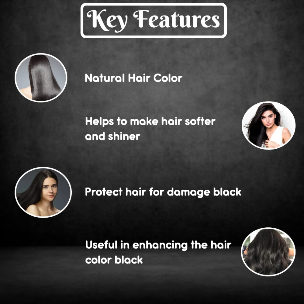 VedicAyurveda Natural Pure Henna Based Hair Color - Natural Black  Grab2Buy VedicAyurveda Grab2Buy