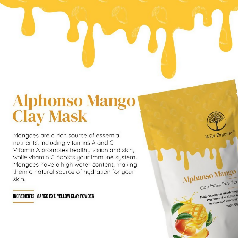 Wild Organic Alphanso Mango Clay Mask Powder 