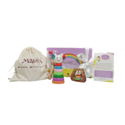 Matoyi Trapezium Rattle & Cat Stacker & Maraca Rattle For Kids - Grab2buy