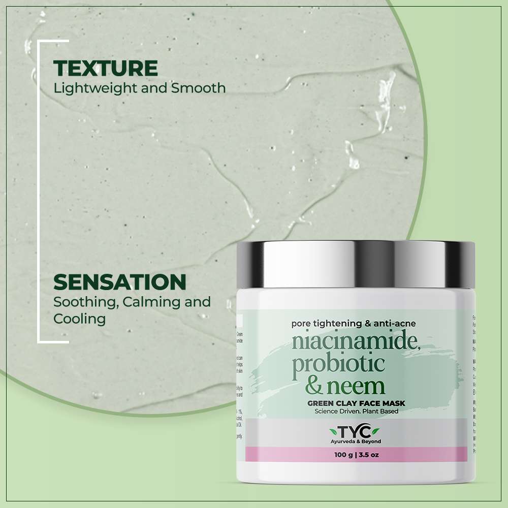 TYC Green Clay Face Mask For Men & Women  Grab2Buy TYC Grab2Buy