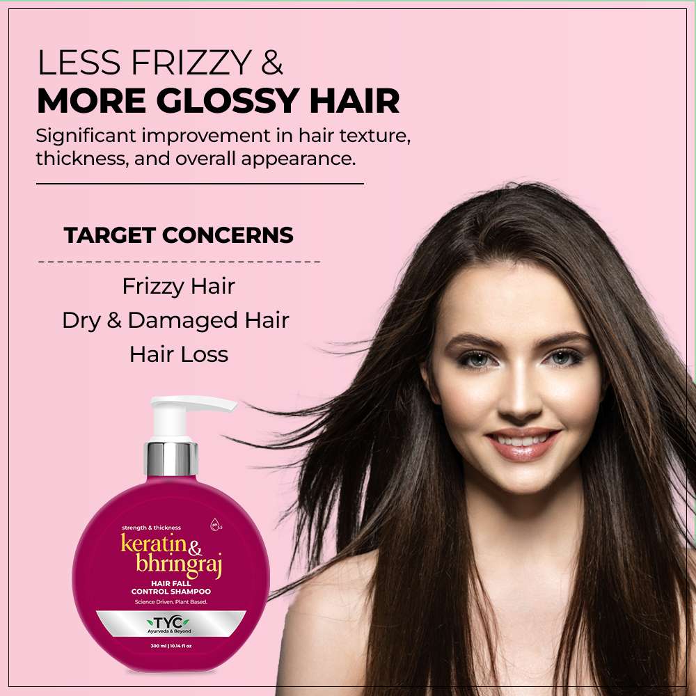 TYC Hair Fall Control Shampoo - Keratin + Bhringraj  Grab2Buy TYC Grab2Buy