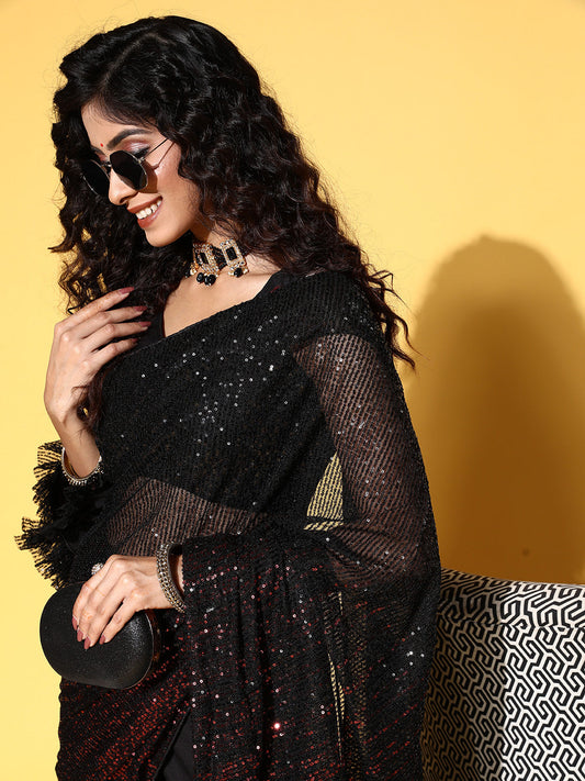 Tikhi Imli Woman Embellished Sequinned Satin Grab2Buy 