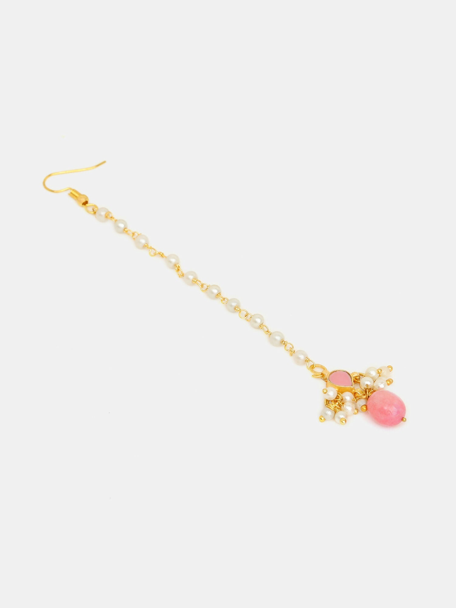 Ruby Raang Mannat Maang Tikka With Pair Of Earrings