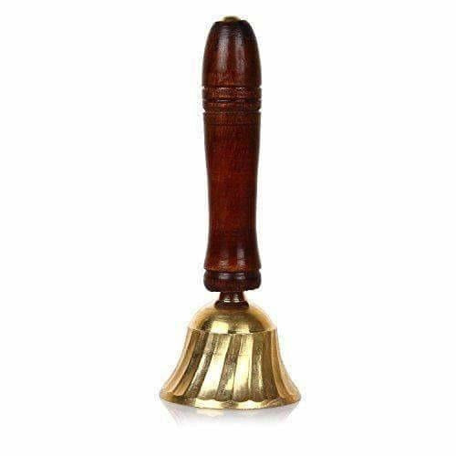 Brass & Wooden Pooja Prayer Ghanta - Indian Hindu Festivals - Grab2buy