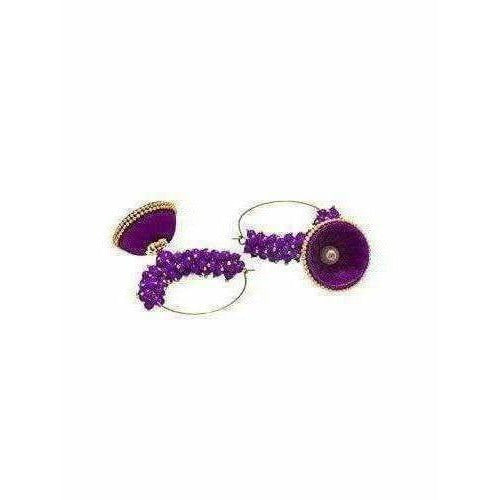 Trendy Design -Metal Beads and Threads in Purple Color - Grab2buy