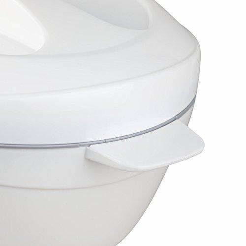 Roti Plus Plastic Casserole with Lid - White & Grey Color Combination - Grab2buy