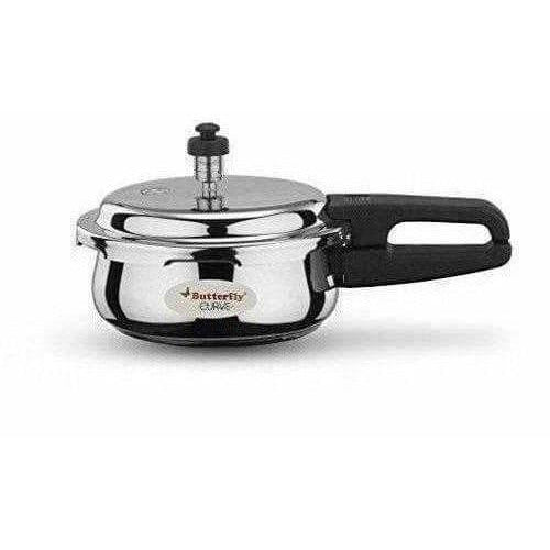 Butterfly Blue Line Curve Stainless Steel Pressure Cooker - 2 Litre - Grab2buy