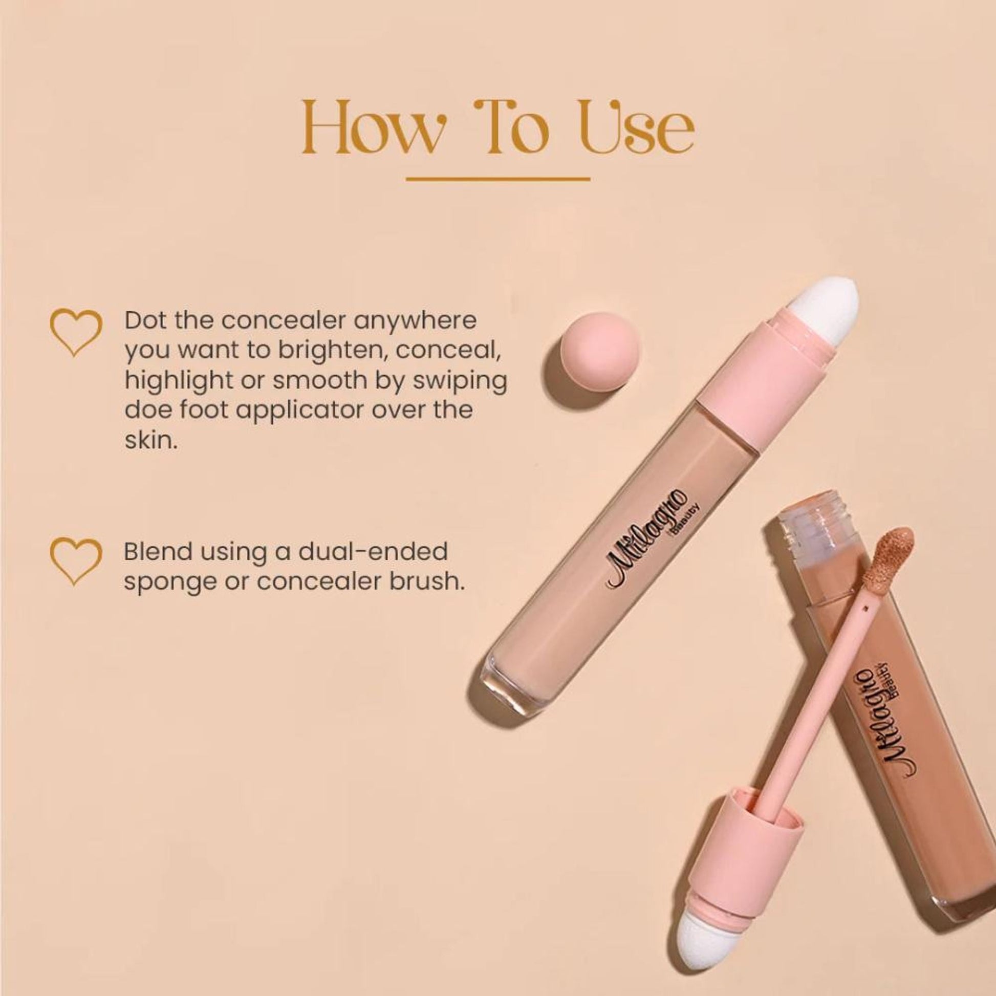 Milagro Beauty Under Cover Wizard Concealer - Sand
