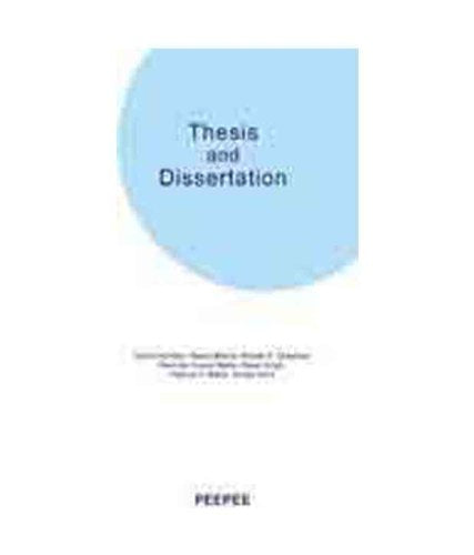 Thesis And Dissertation: Volume 1-Chumber  Grab2Buy Peepee Publishers Grab2Buy