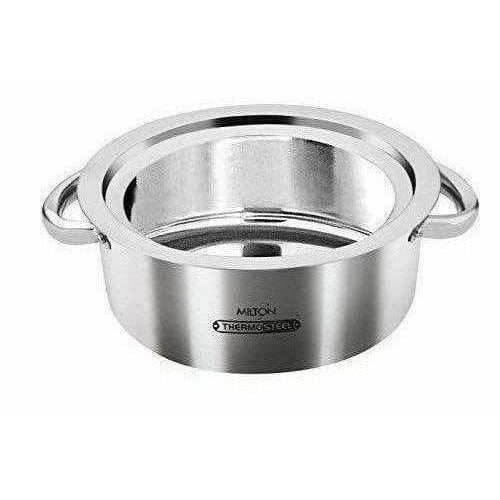 Stainless Steel Casserole, 1.5 Litres, Silver - Grab2buy