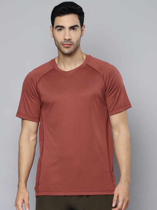 Alcis Men Rust Slim Fit T-shirt 