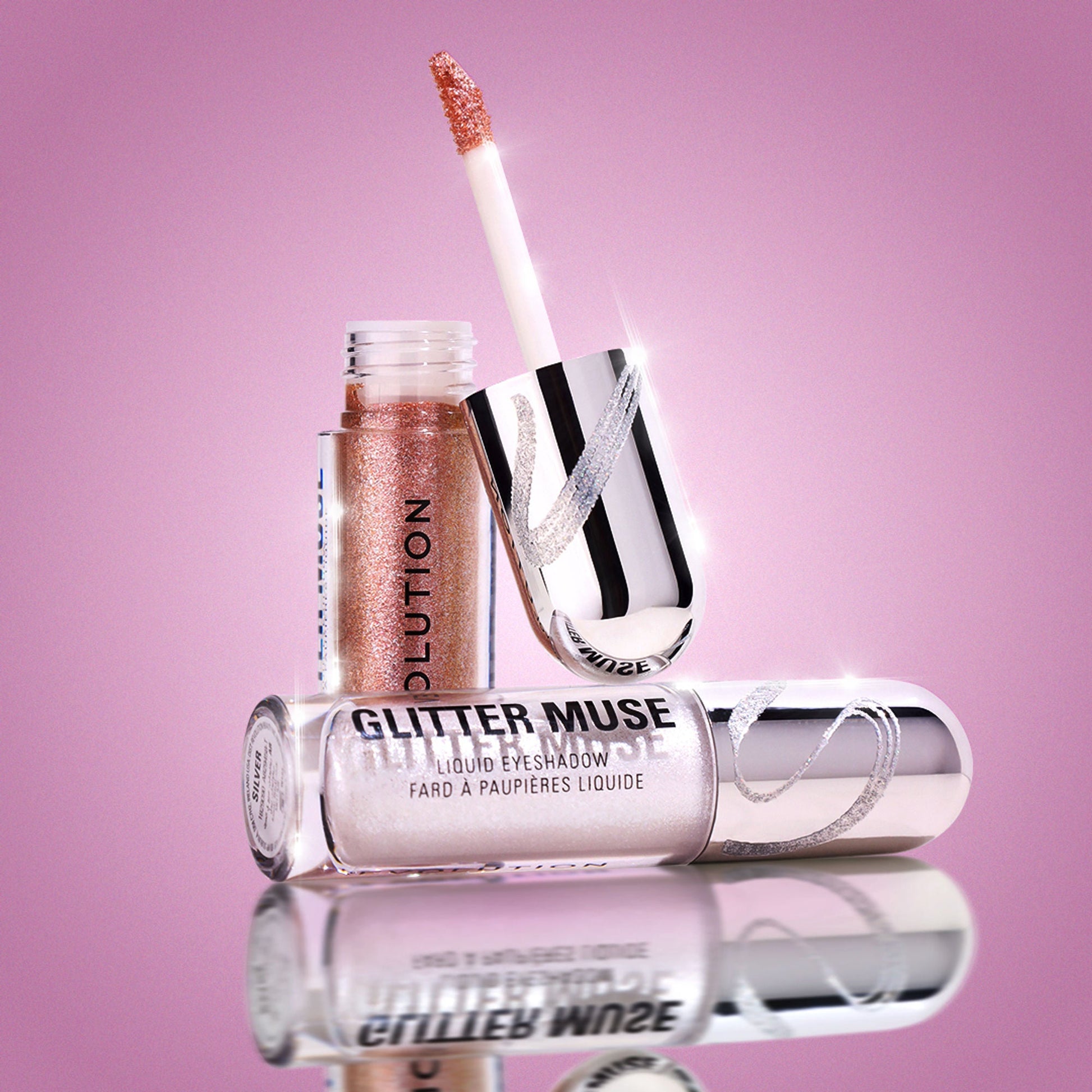 Makeup Revolution Metallic Muse Glitter Muse Eyeshadow - Silver