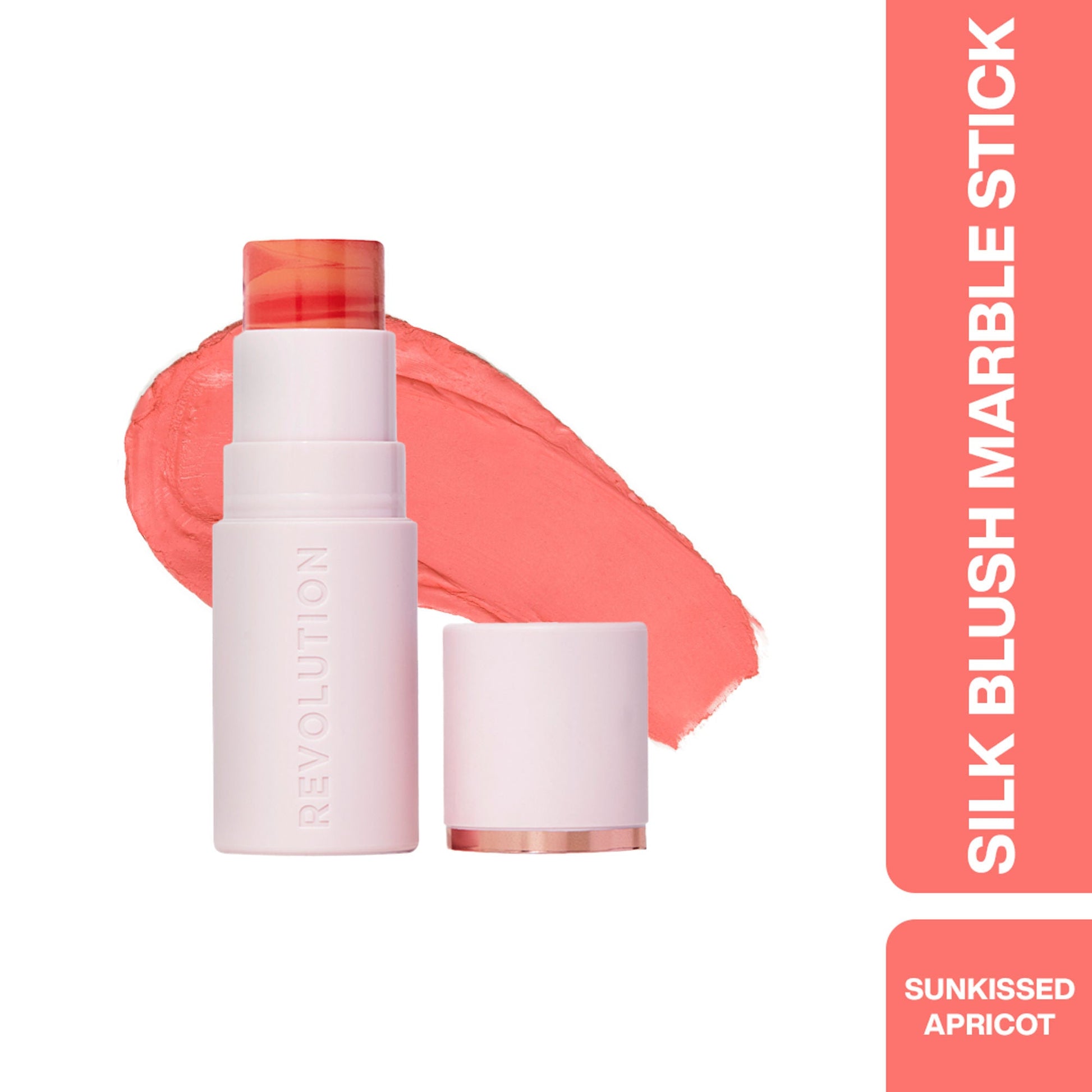 Makeup Revolution Skin Silk Marble Blush Stick - Sunkissed Apricot