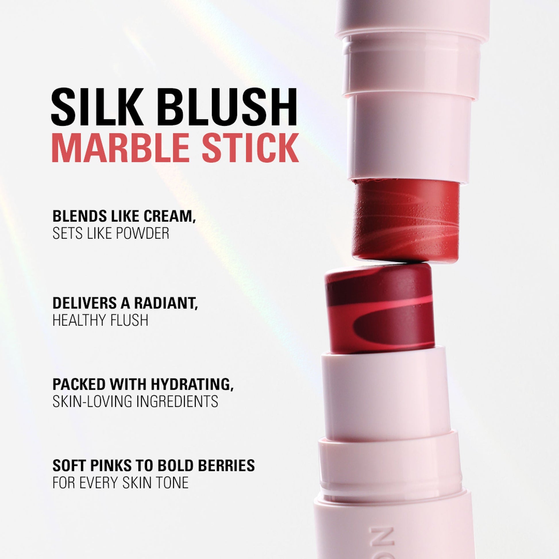Makeup Revolution Skin Silk Marble Blush Stick - Peachy Pink