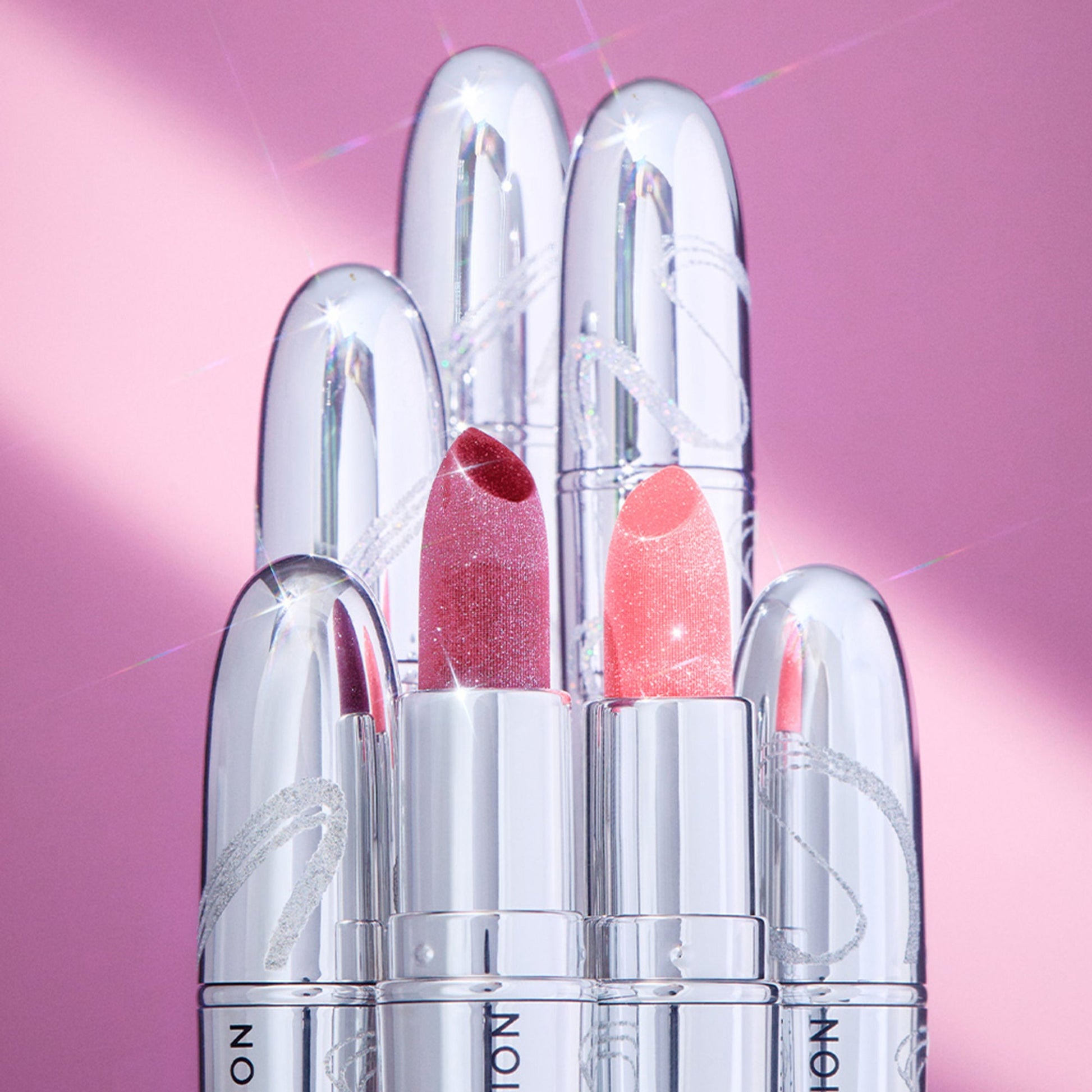 Makeup Revolution Metallic Muse Glitter Lipstick - Iced Berry