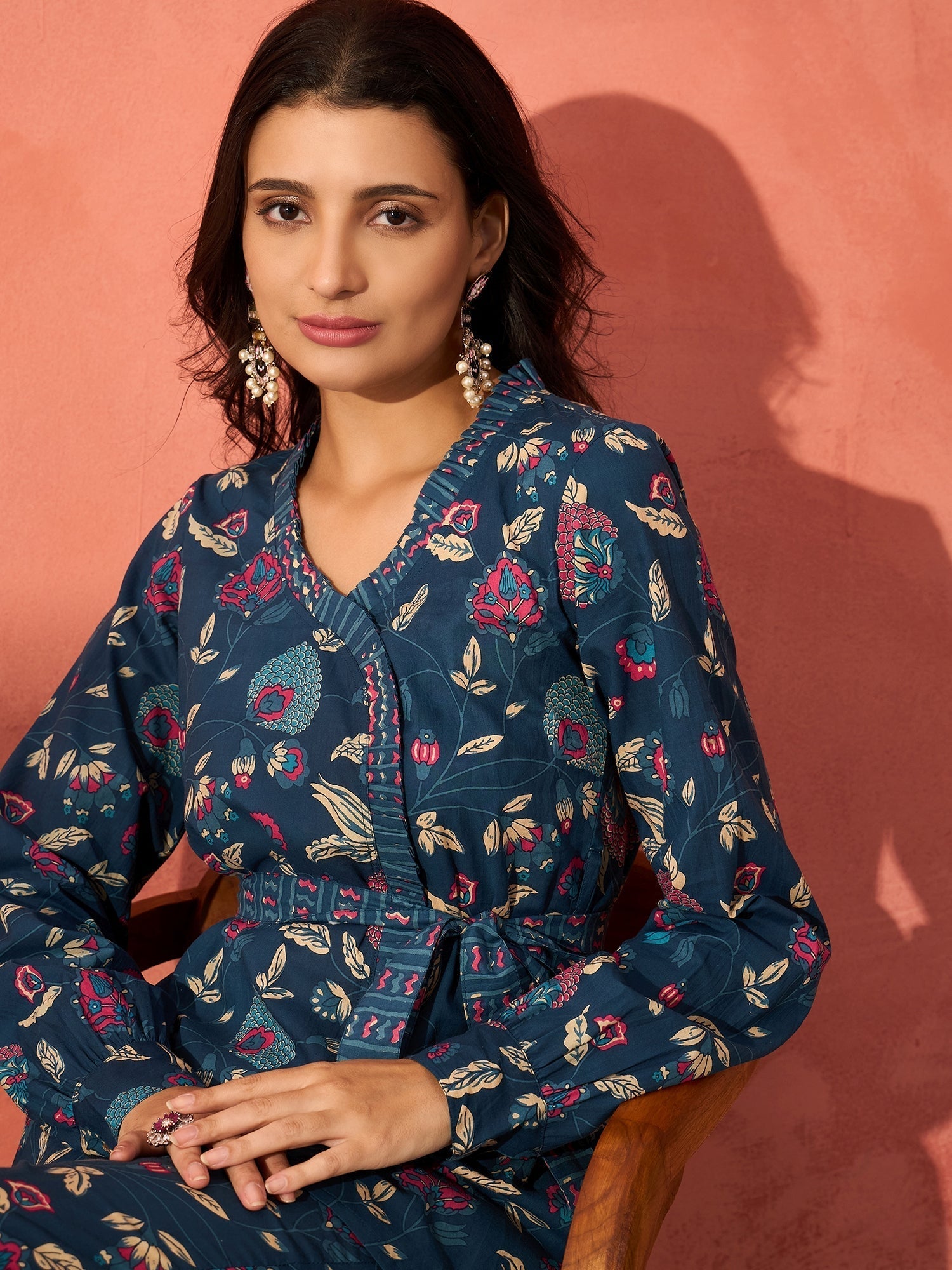 InWeave Blue Kalamkari Co Ord Set 