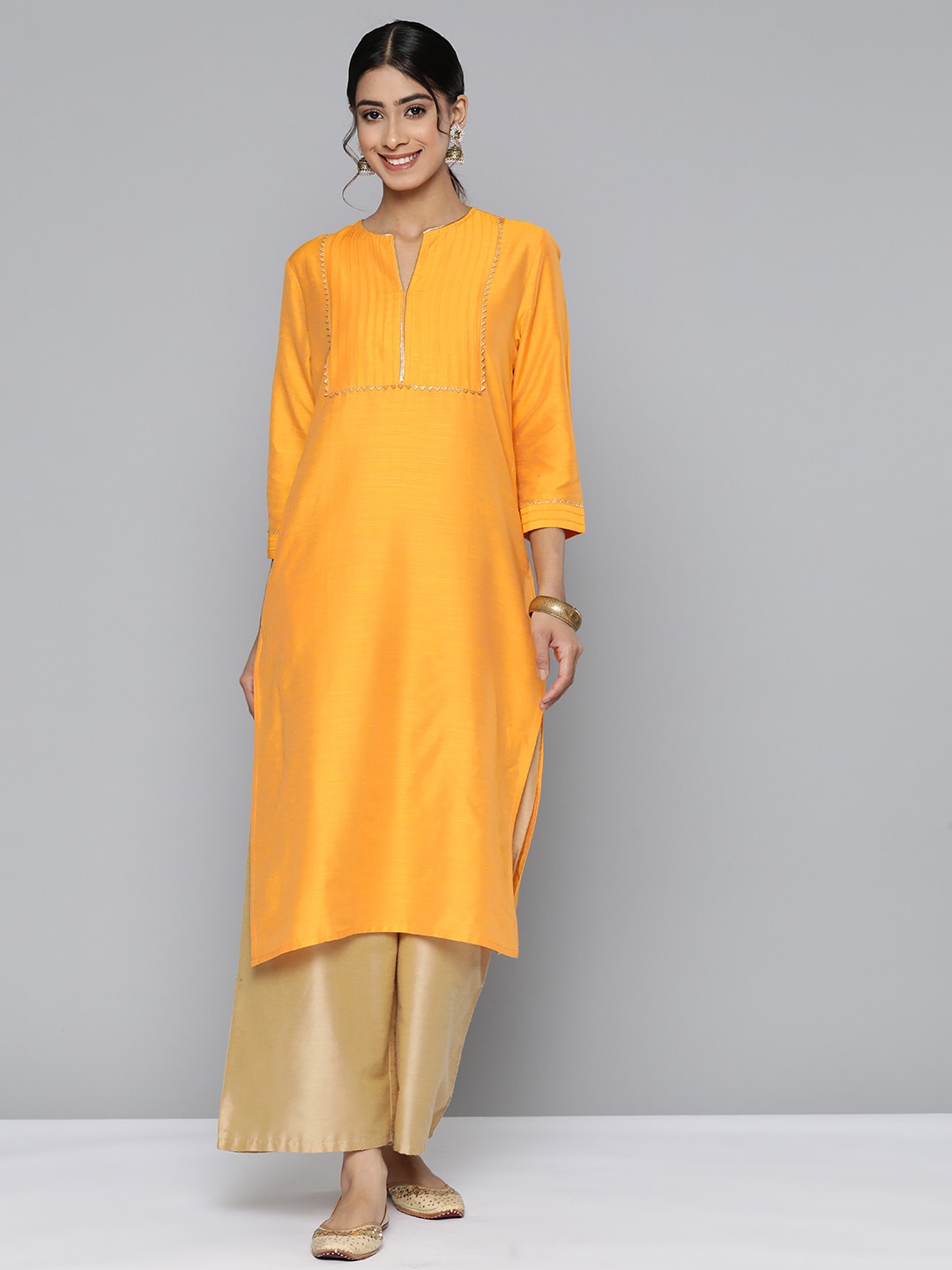 HERE&NOW Yoke Design Gotta Patti Detail Kurta