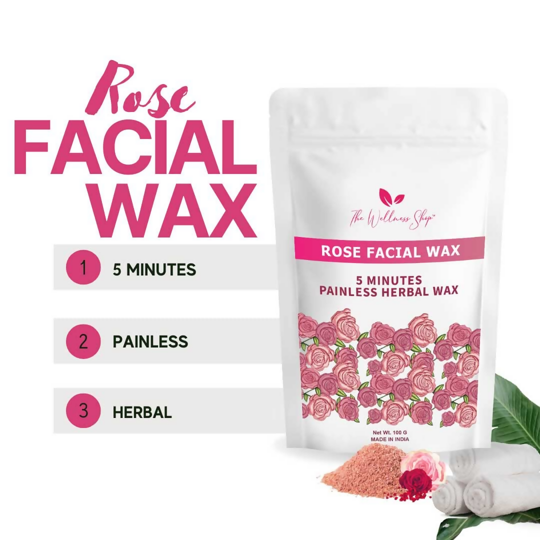 The Wellness Shop Rose Facial Wax Powder  Grab2Buy The Wellness Shop Grab2Buy
