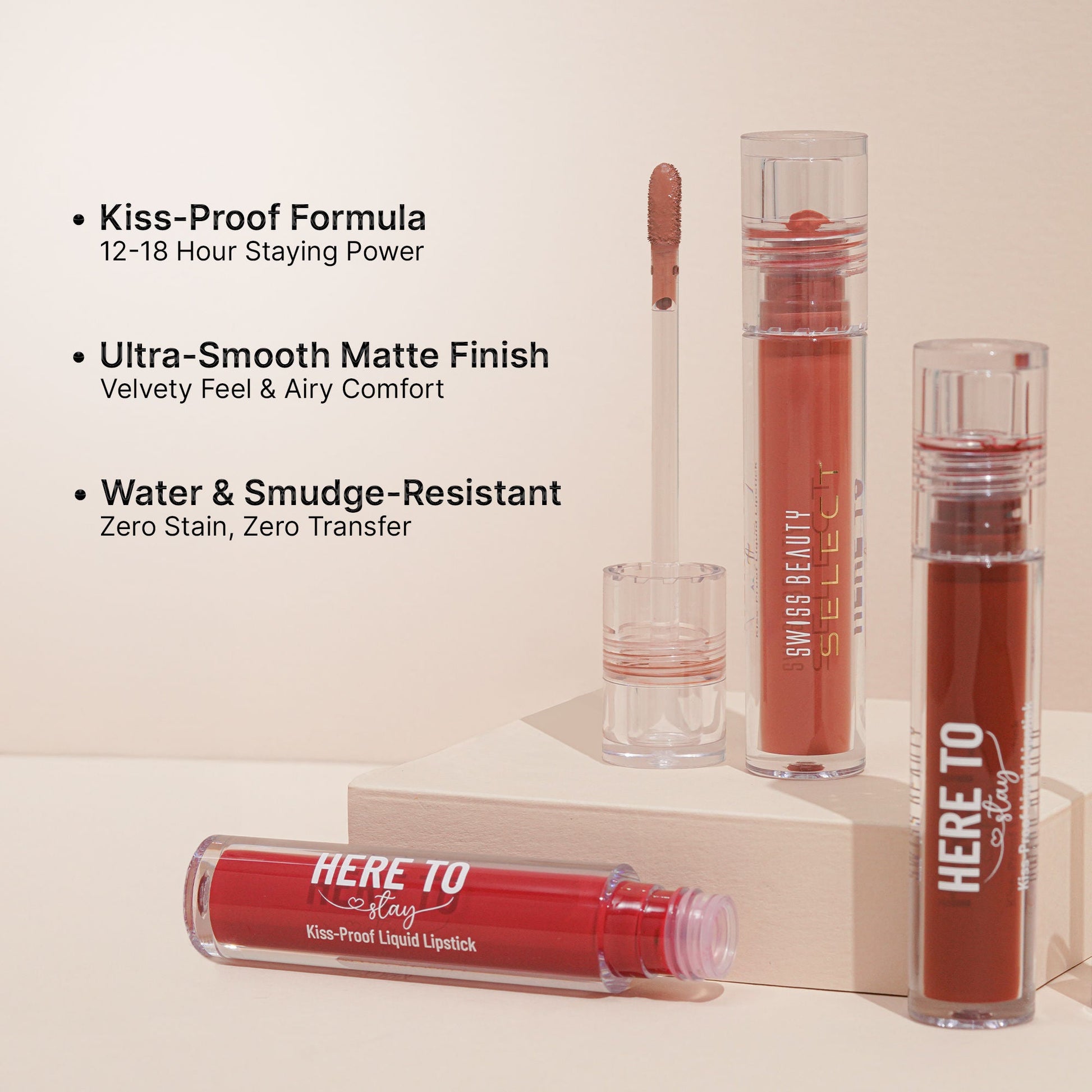 Swiss Beauty Select Here To Stay Kiss Proof Liquid Lipstick - 9 Shocking Pink