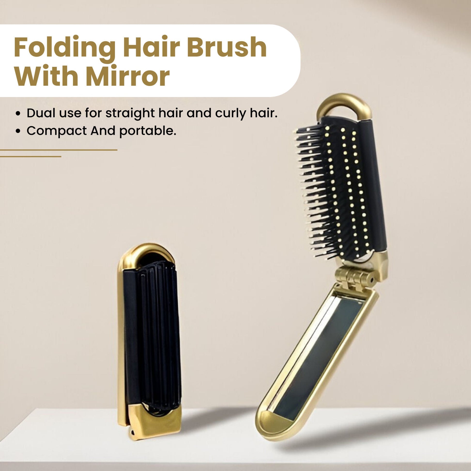 ZEYU Folding Hair Brush With Mirror  Grab2Buy ZEYU Grab2Buy