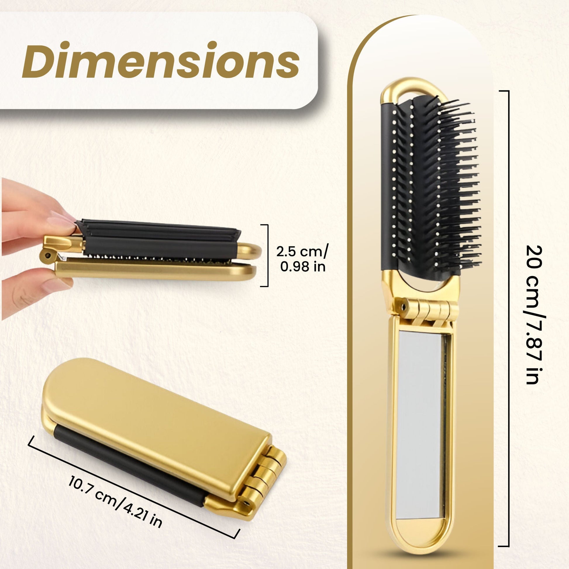ZEYU Folding Hair Brush With Mirror  Grab2Buy ZEYU Grab2Buy