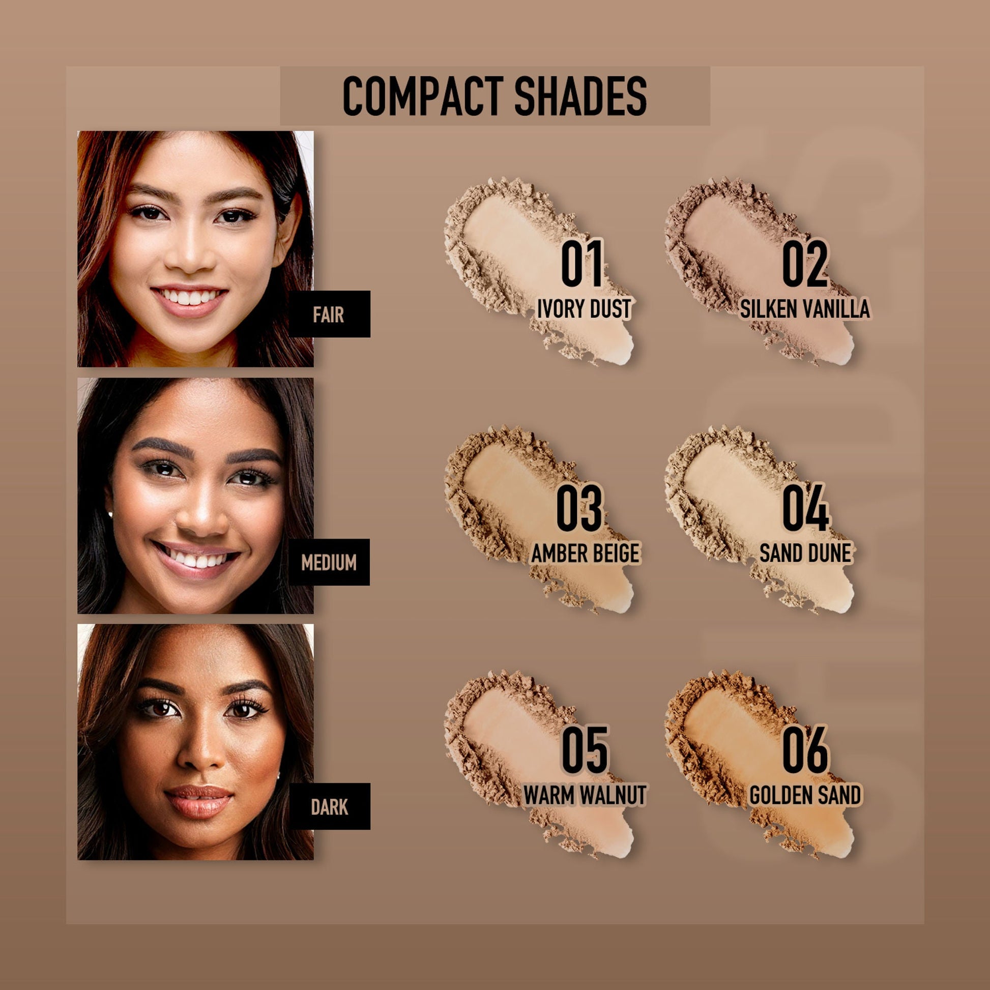 Miss Claire Hd Compact Powder - 04 Sand Dune