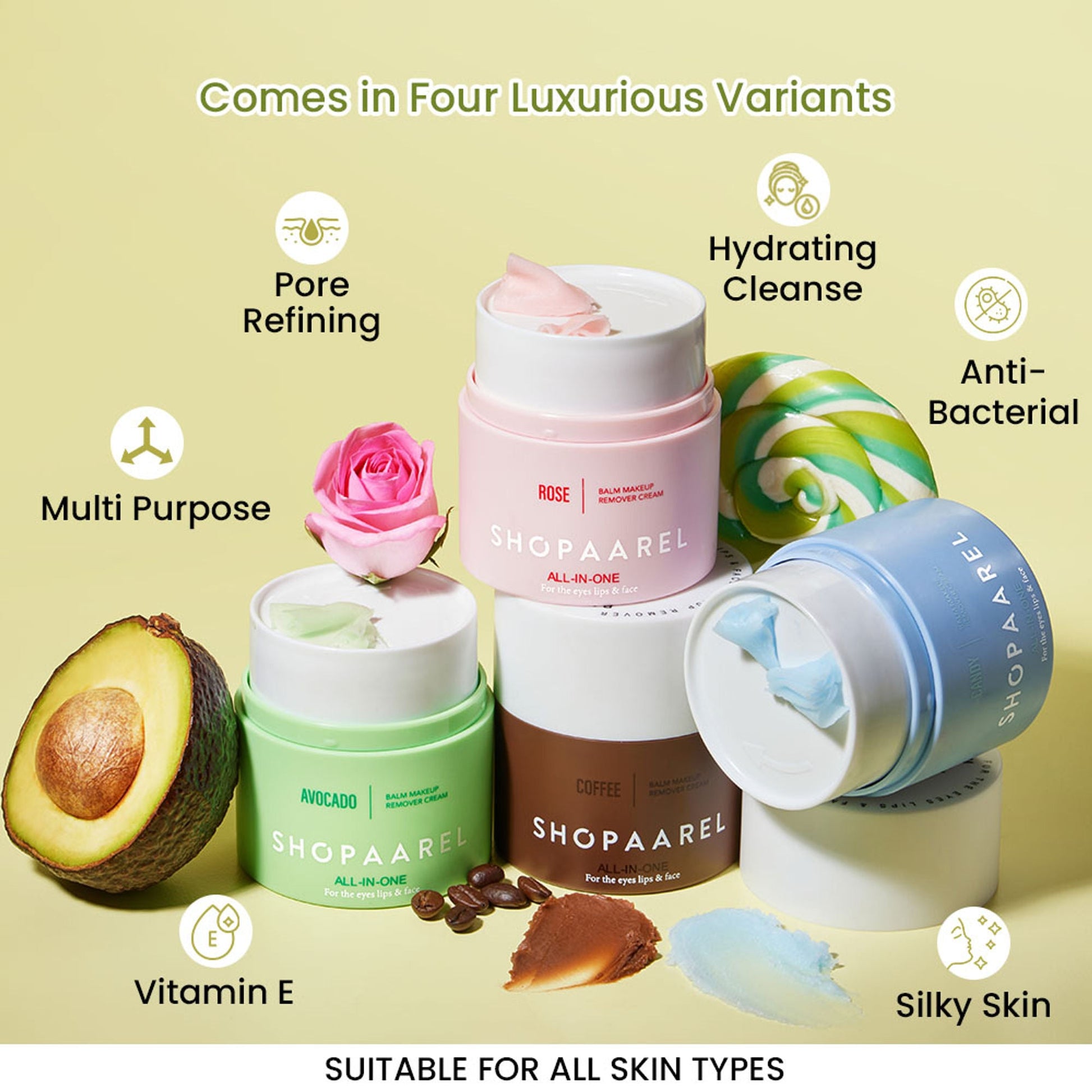 Shopaarel All-In-One Balm Make Up Remover Cream - Rose