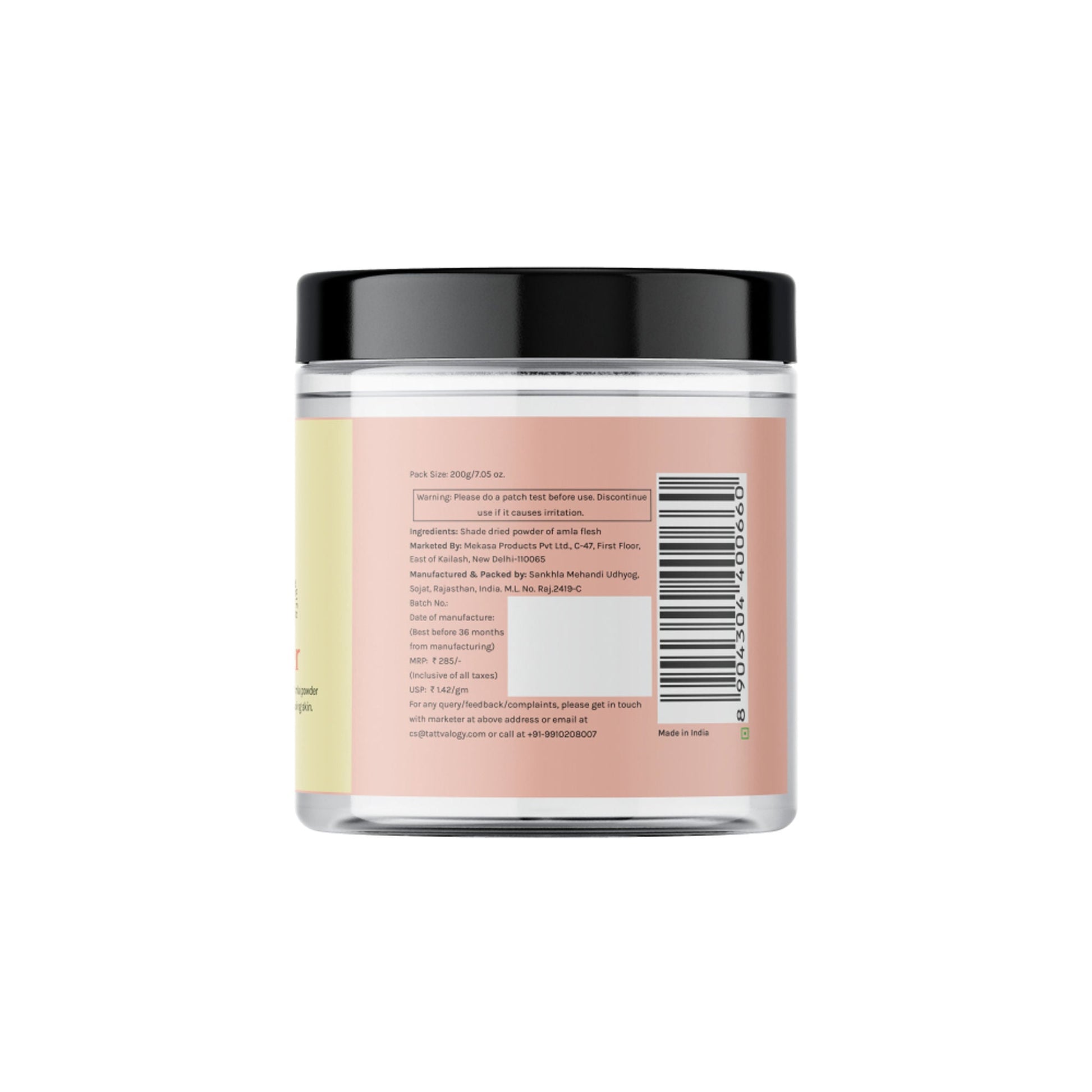 Tattvalogy Amla Powder-Vitamin-C Rich, Brightens Skin, Reduces Frizz & Uneven Tone, Conditions Hair