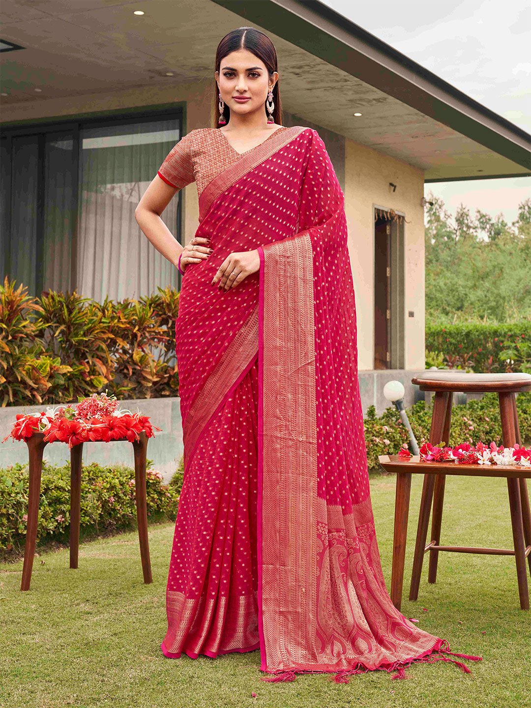 Tikhi Imli Woven Design Zari Art Silk Grab2Buy 