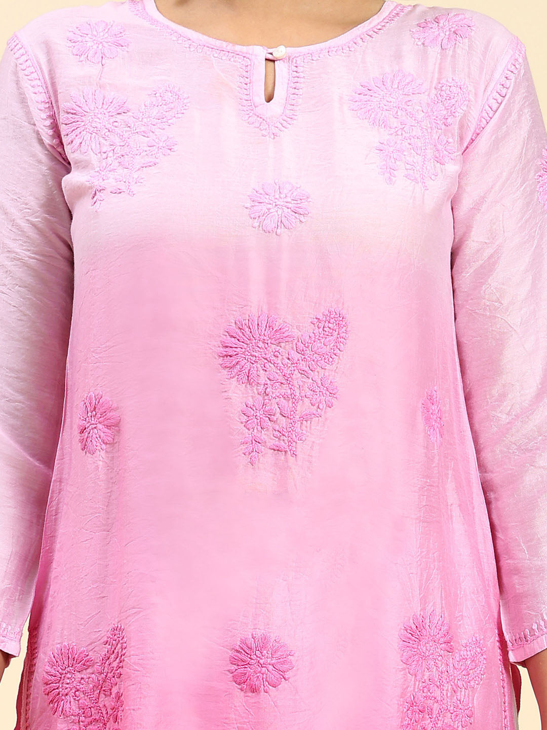 HOUSE OF KARI Floral Chikankari Embroidered Kurta 