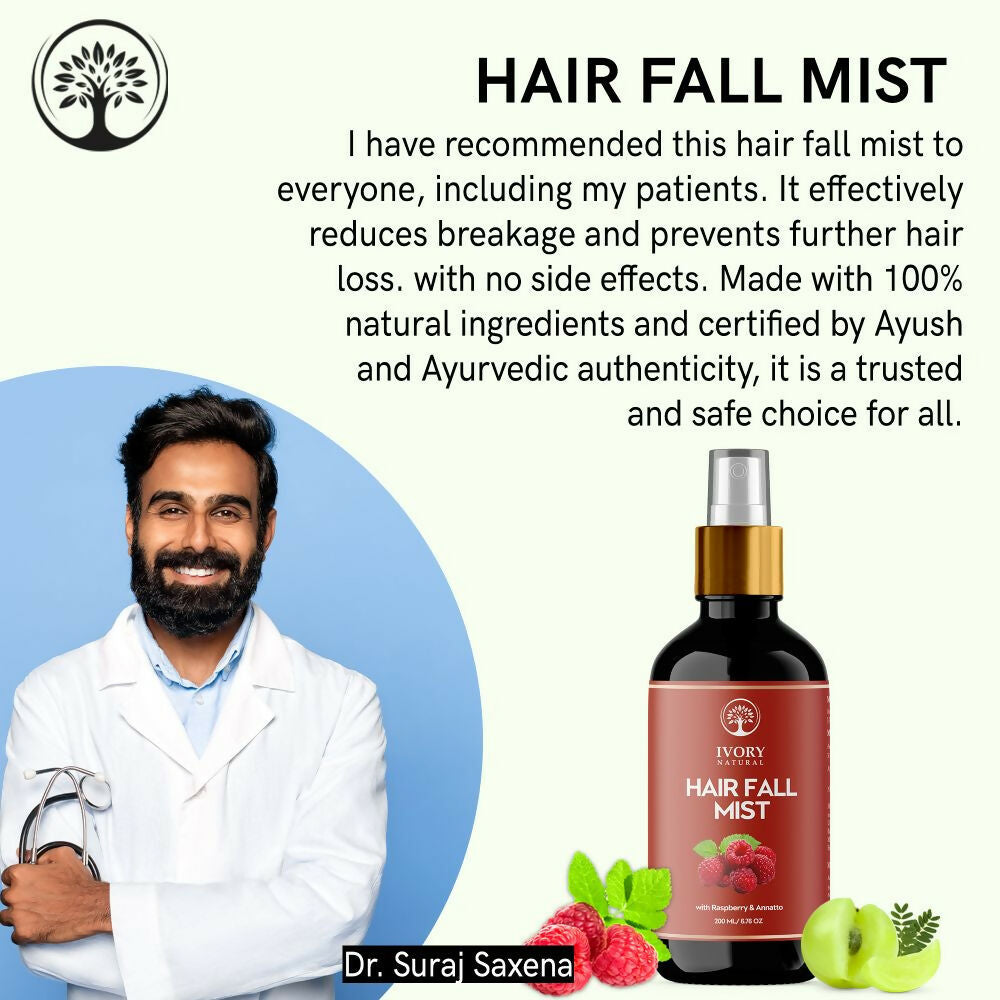 Ivory Natural Hair Fall Mist - Moisturize, And Rejuvenate For Thicker Hair For Both Men And Women | Swadesiicart