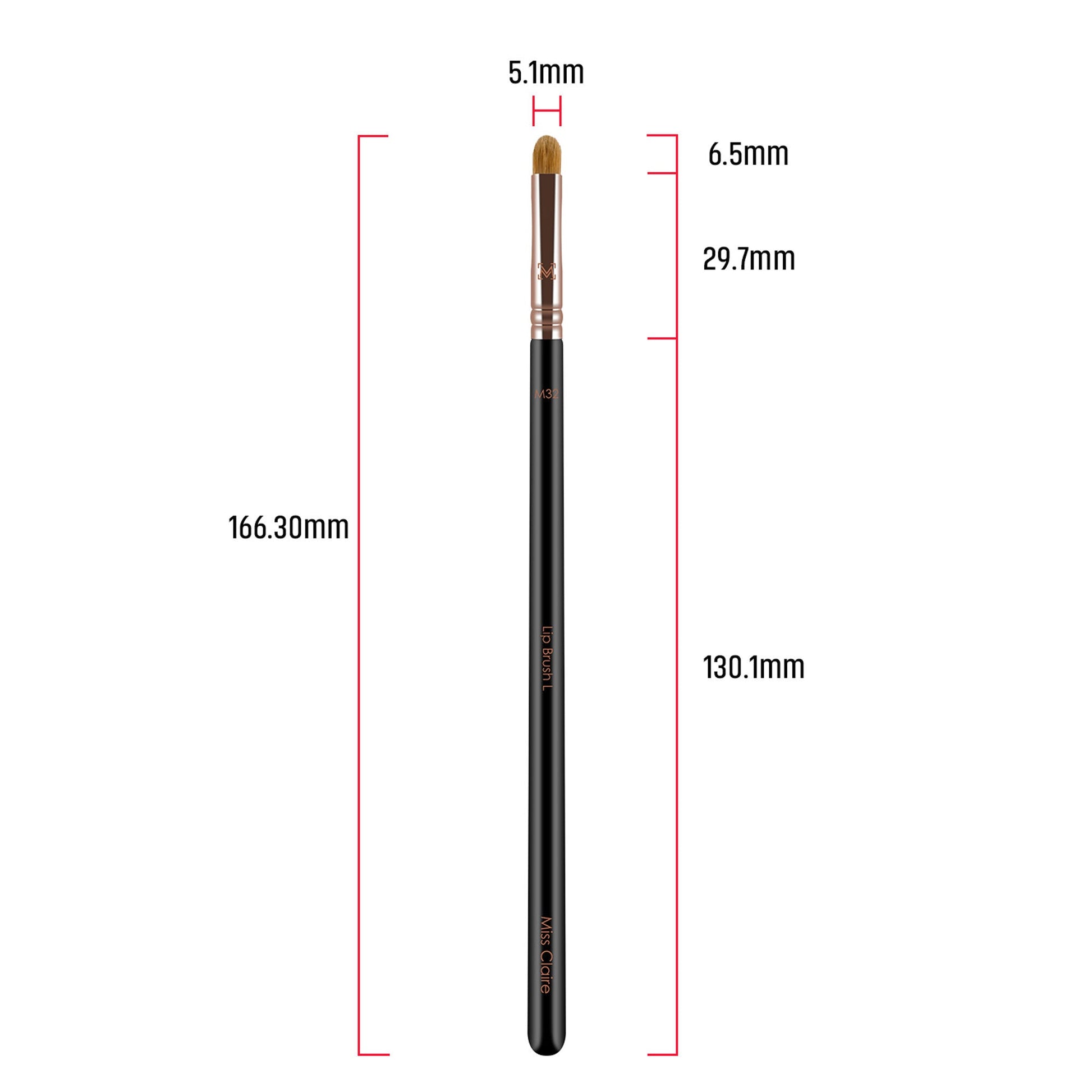Miss Claire M32 - Lip Brush (L) - Rose Gold