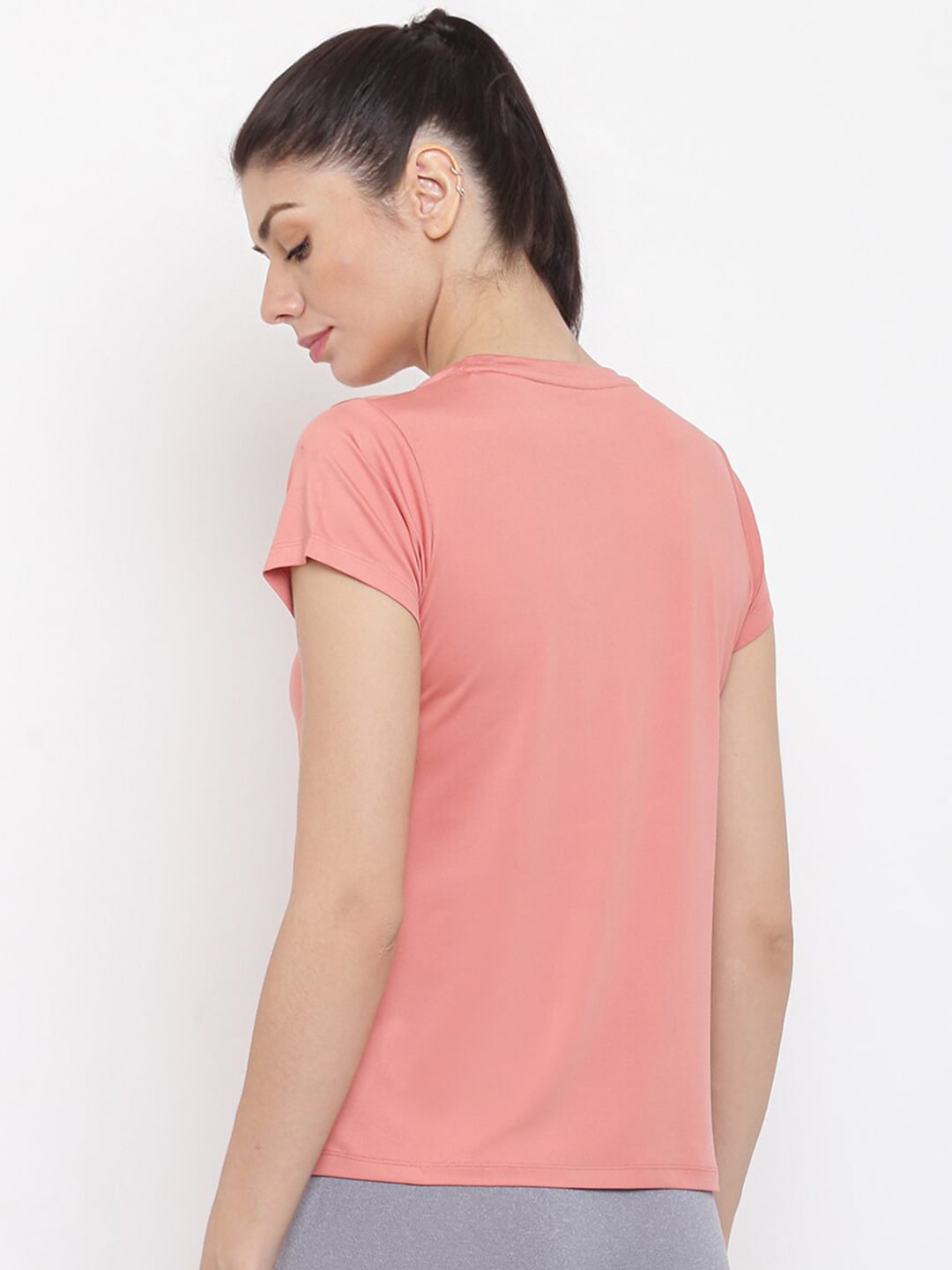MKH Women Pink Dri-FIT Running T-shirt 