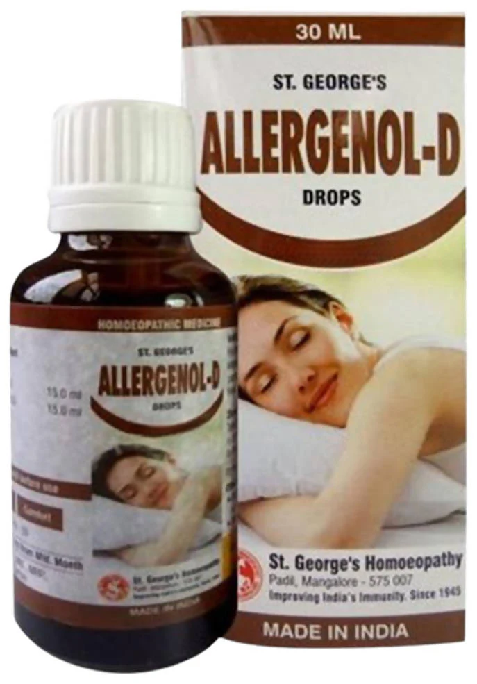 St. George’s Homeopathy Allergenol-D Drops – Homeopathic Dust & Environmental Allergy Remedy 